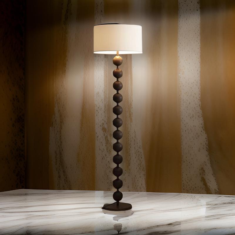 Acacia Brown Wooden Floor Lamp