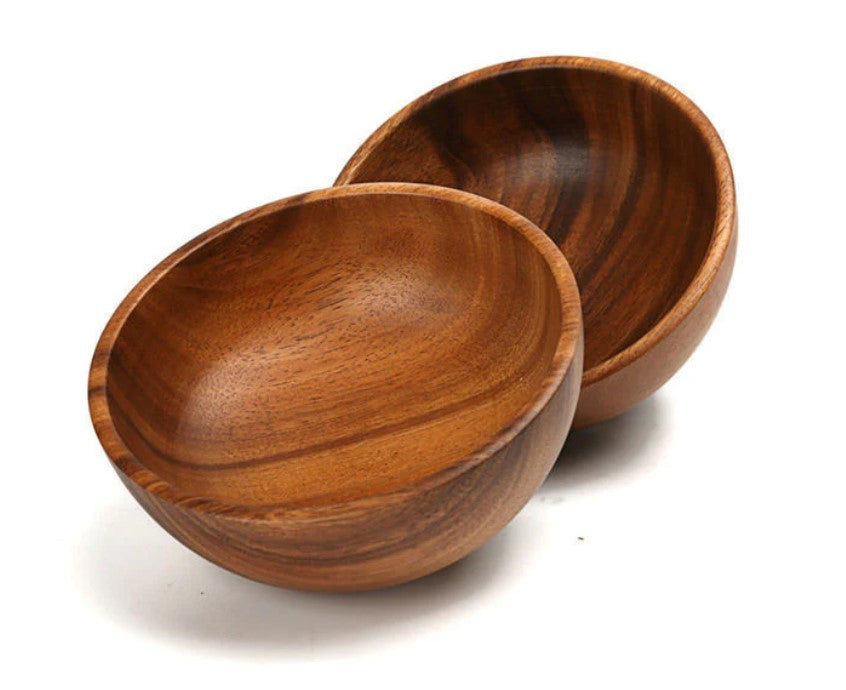 Wooden Bowls Pair