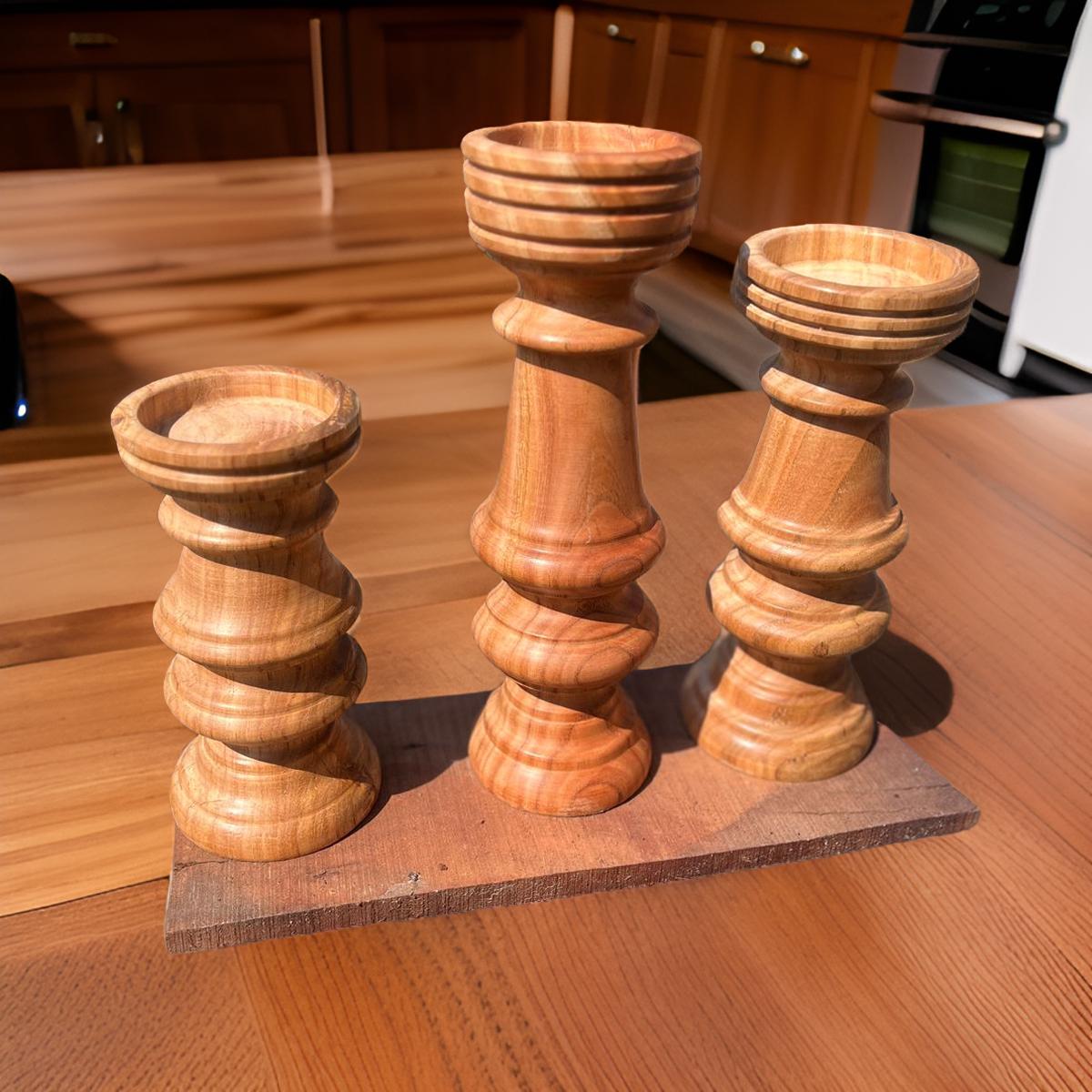 Traditional Wooden Candle Stand