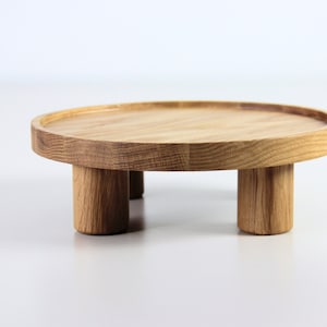 Wooden Tripod Platter Cum Cake Dish