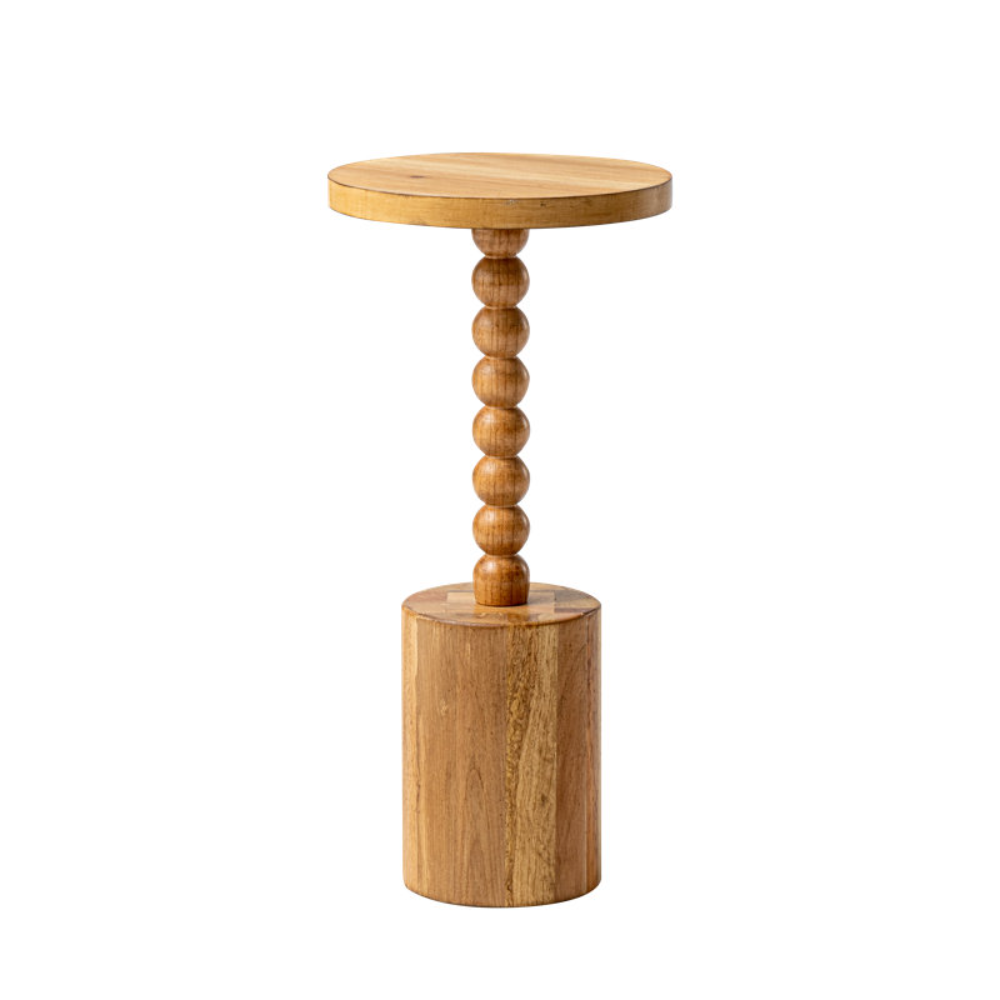 Wooden Round Ribbon End Table