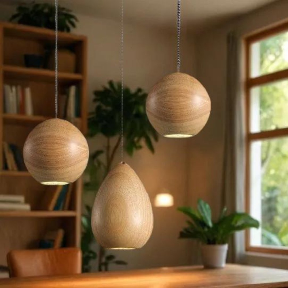 Wooden Drop Light