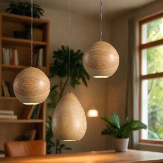 Wooden Drop Light