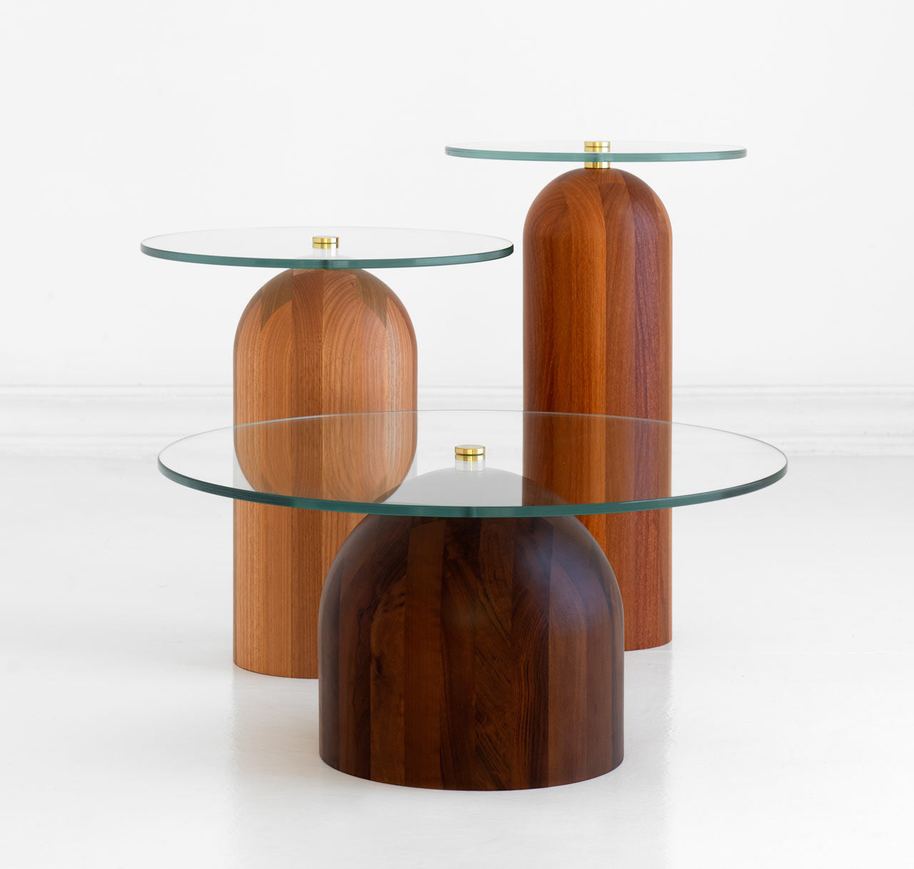 Wooden Table Glass Top Set