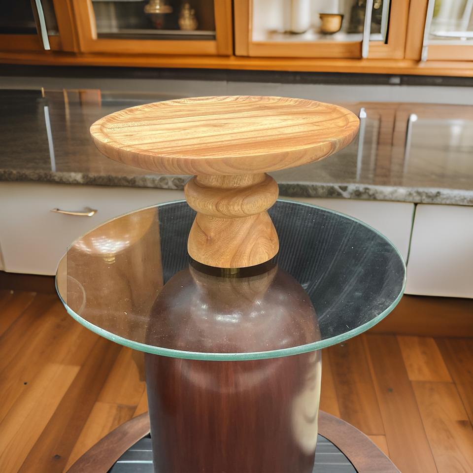 Greek Diamond Wooden Cake Stand