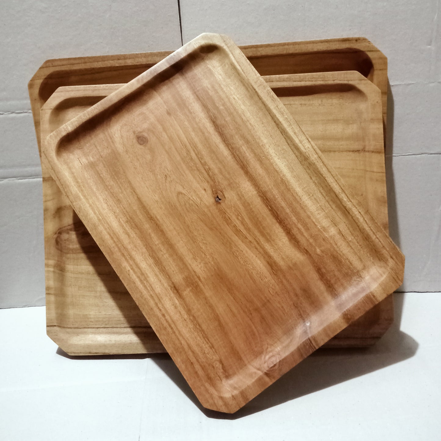 Set of 3 Wooden Trays