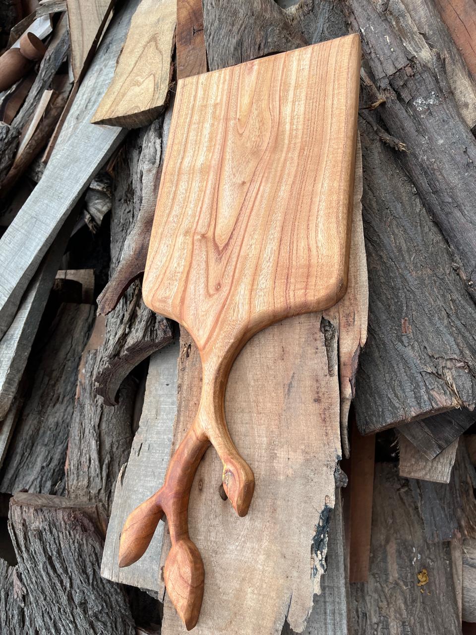 Wooden Stag Leaf Cutting Board