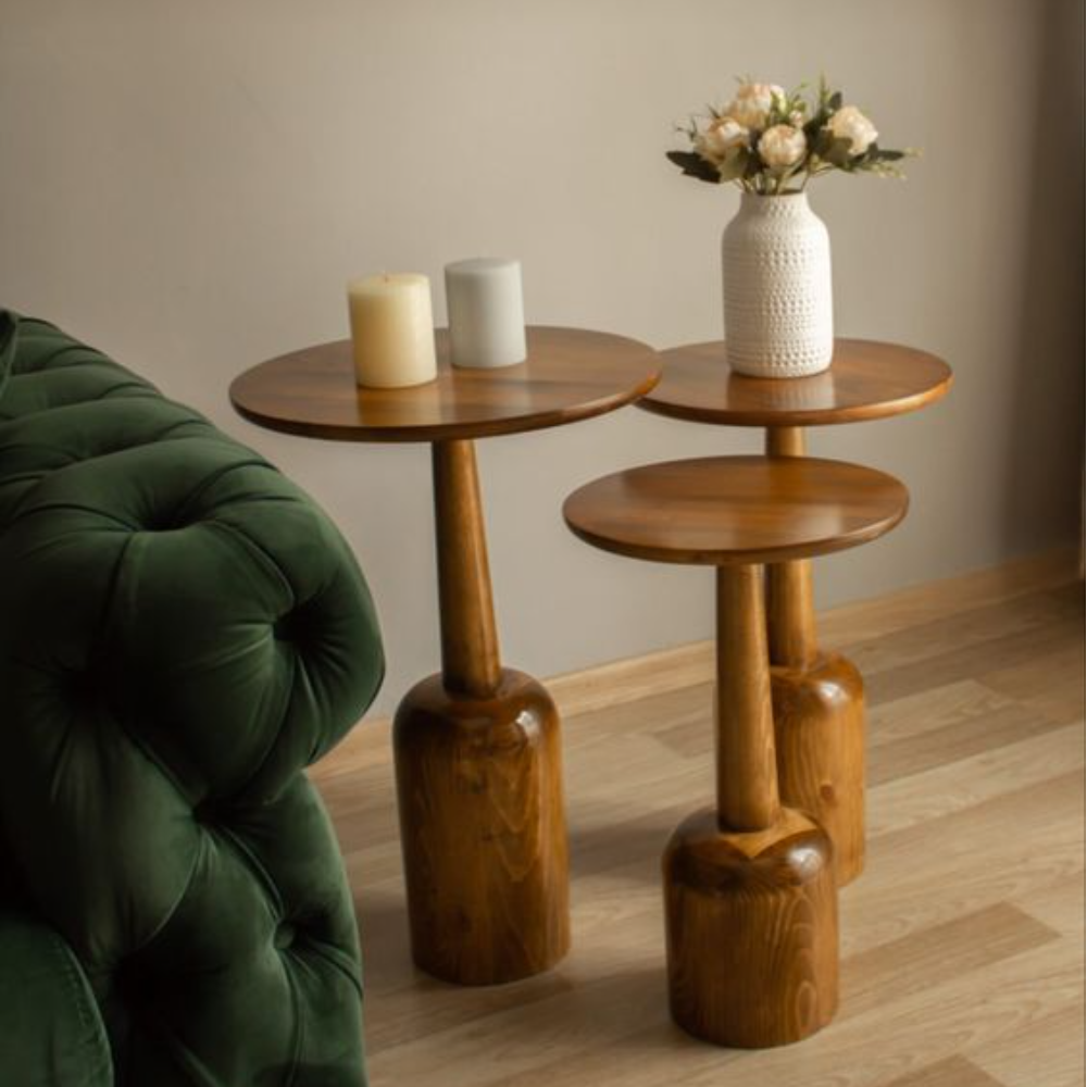 Wooden End Table Natural