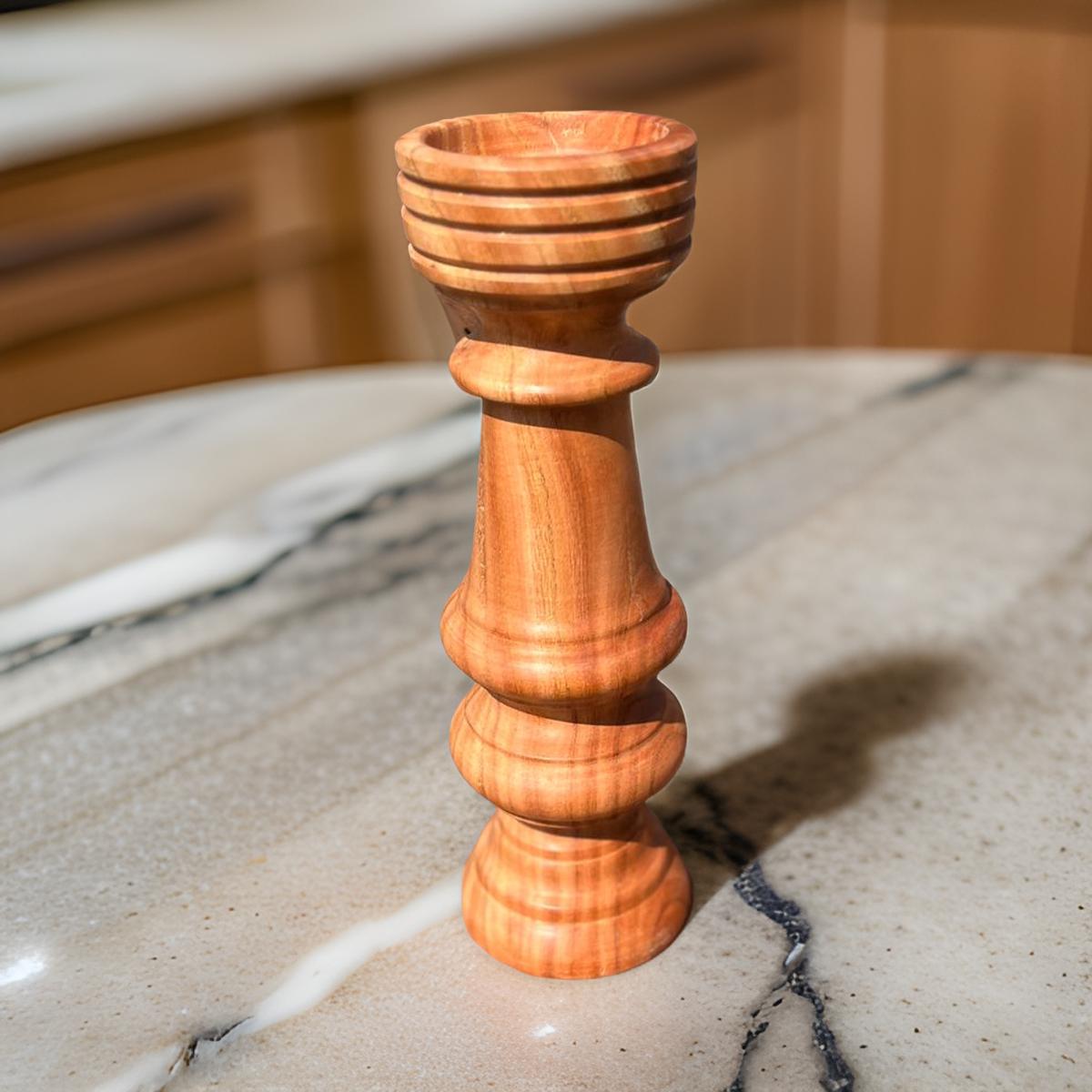 Traditional Wooden Candle Stand