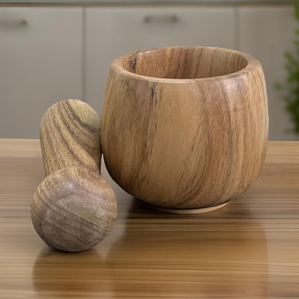 Kitchen Glory Wooden Morter Pestle