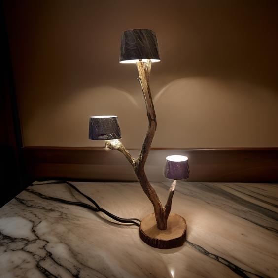 Wooden 3 Tier Floor Lamp