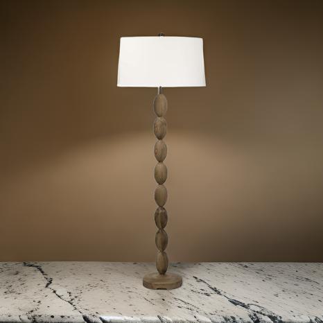 Natural Elegance: Acacia Wood Floor Lamp