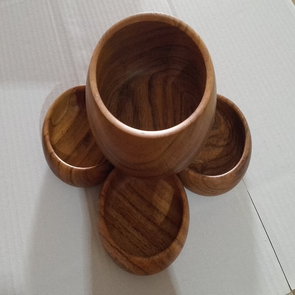 Wooden Nut Bowls Sleek Design