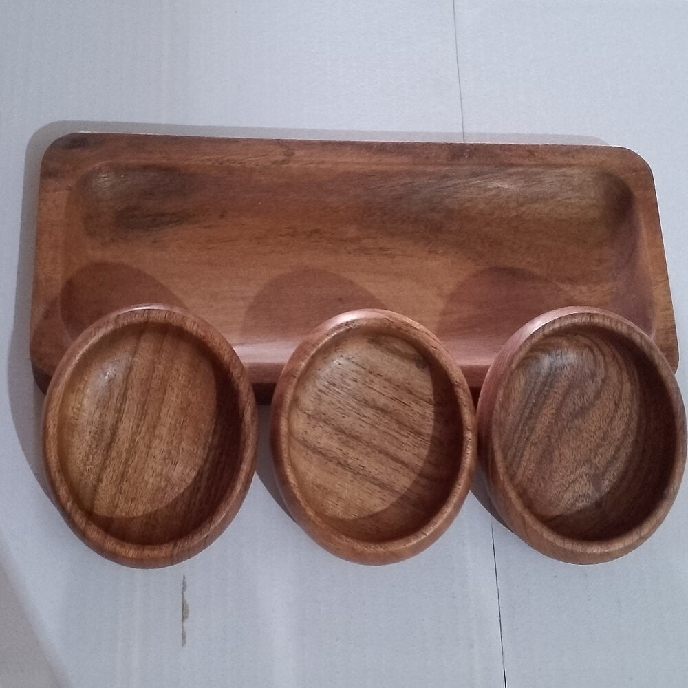 Wooden Nut Bowls Sleek Design