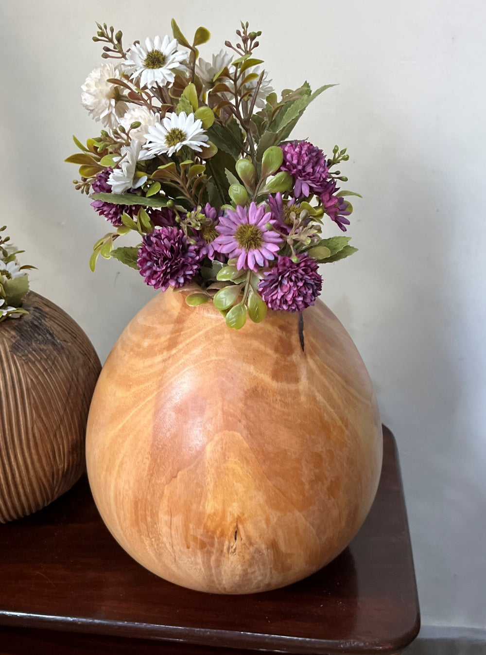 Persian Pottery Wooden Flower Vase