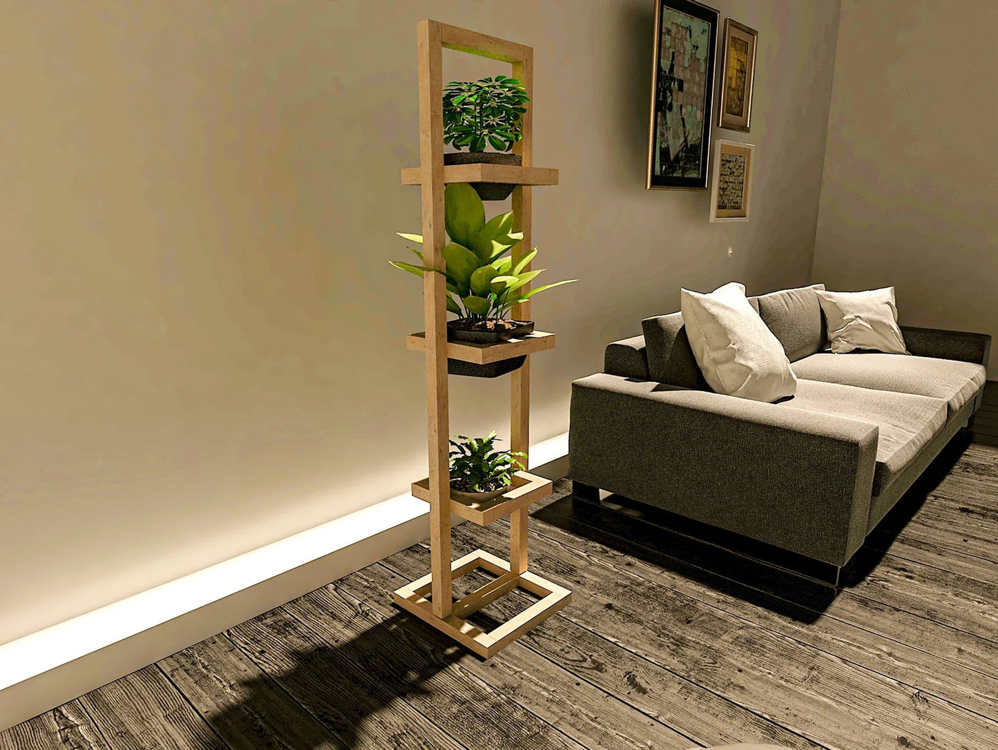 Wooden Indoor Plant Stand