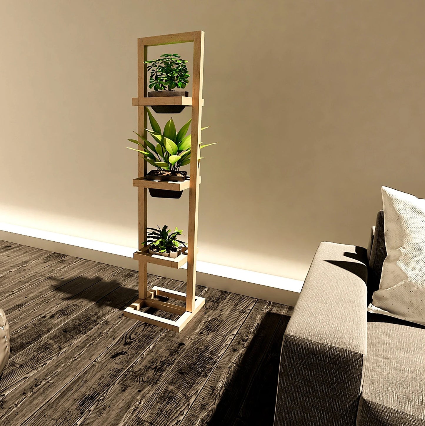 Wooden Indoor Plant Stand