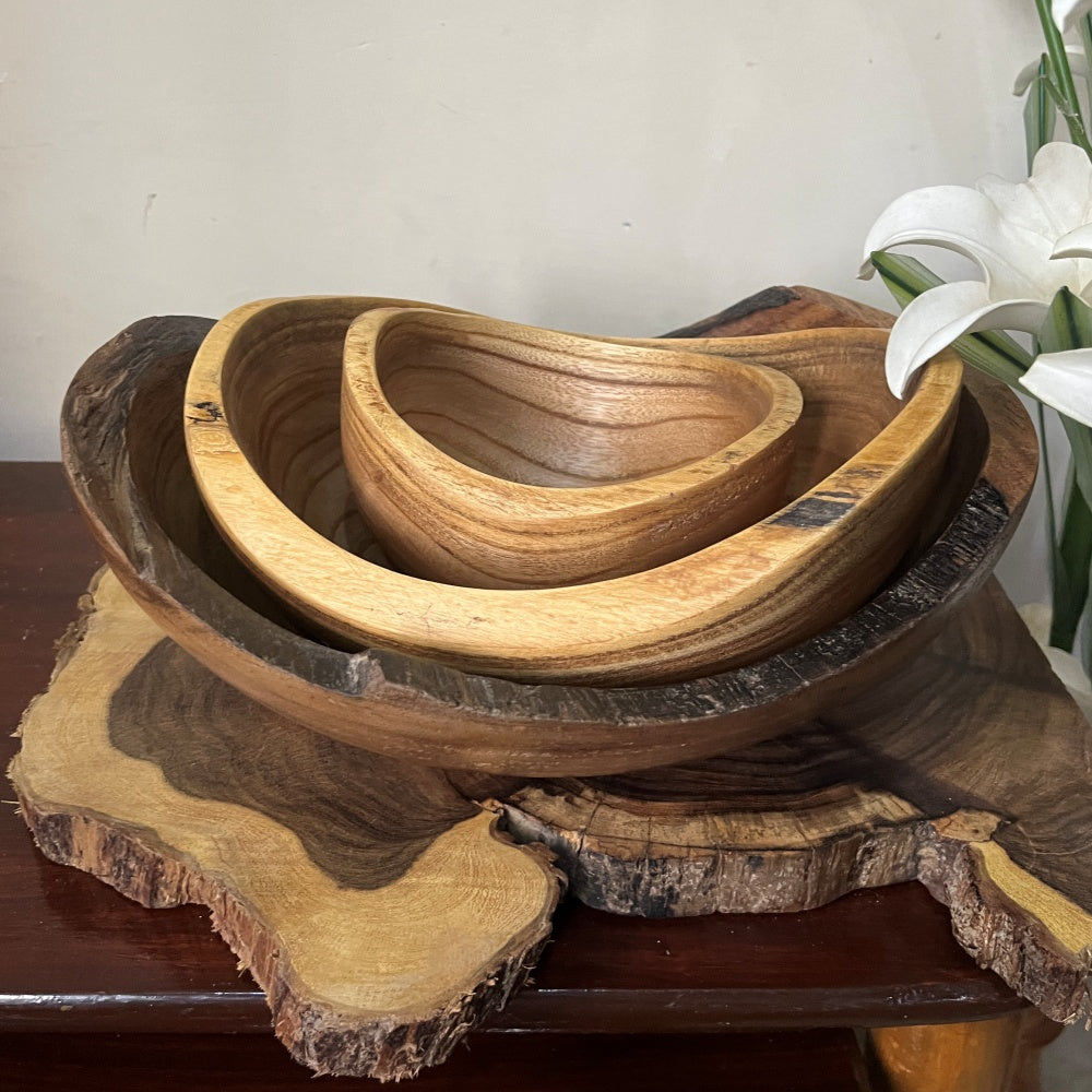 Handmade Wooden Live Edge Bowl