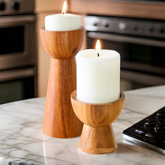 Candle Holder Solid Pair