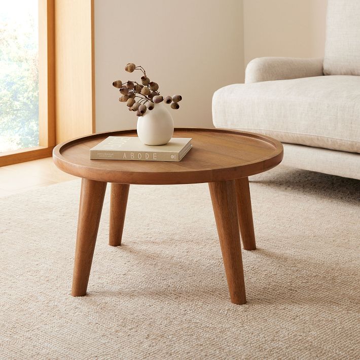 Wooden Round 4 Legs Detachable Table