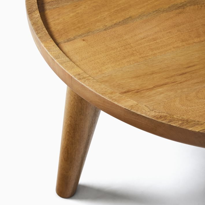 Wooden Round 4 Legs Detachable Table