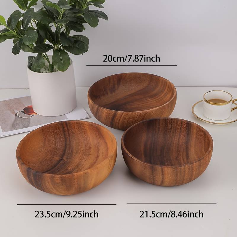 Acacia Wooden Bowls Set