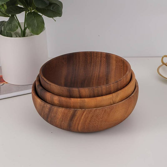 Acacia Wooden Bowls Set