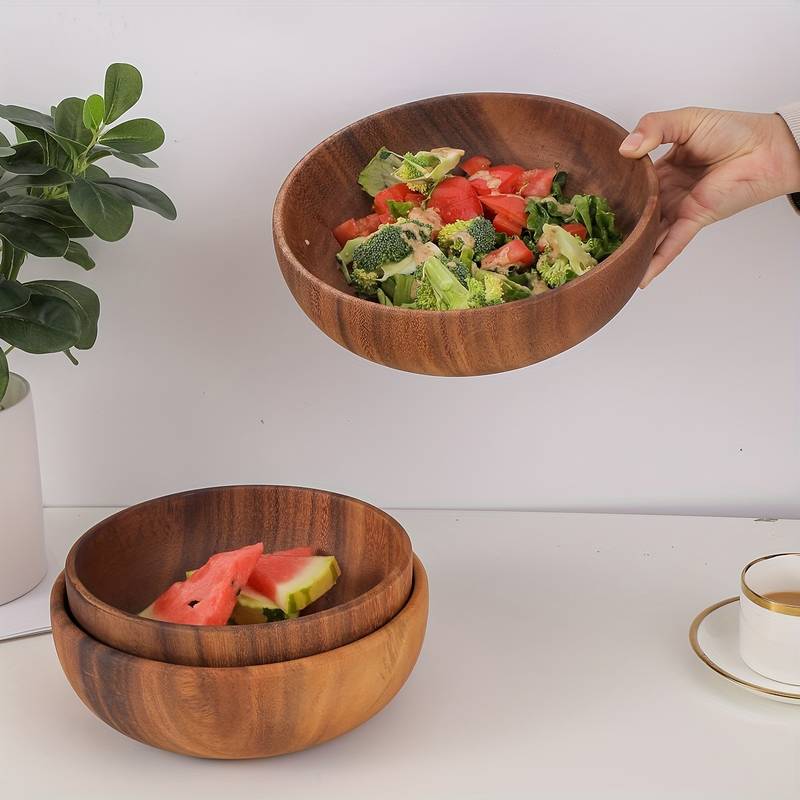 Acacia Wooden Bowls Set