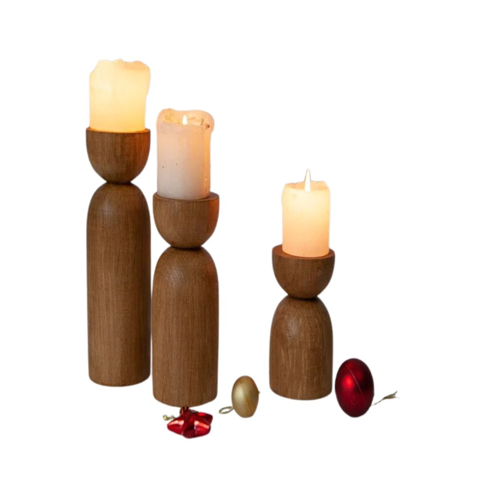 Elegant Wooden Candle Stands