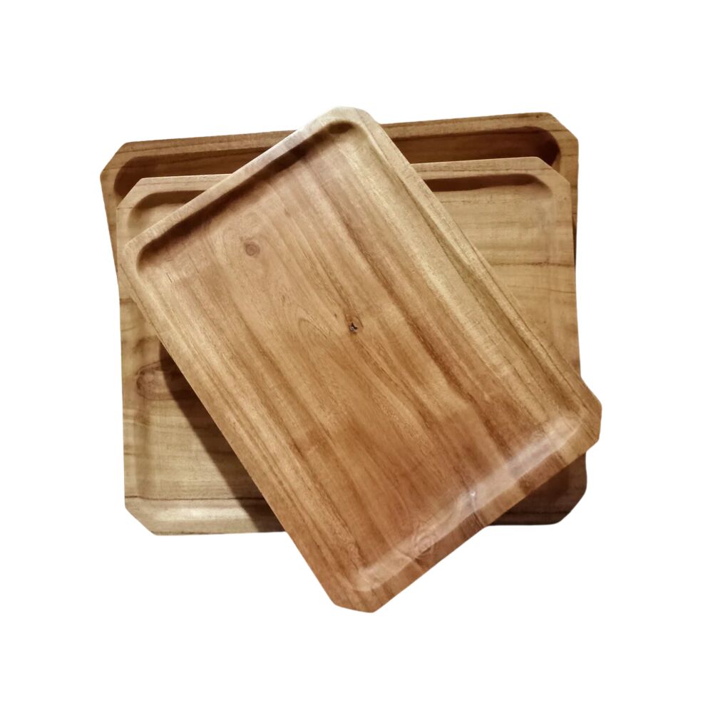 Set of 3 Wooden Trays