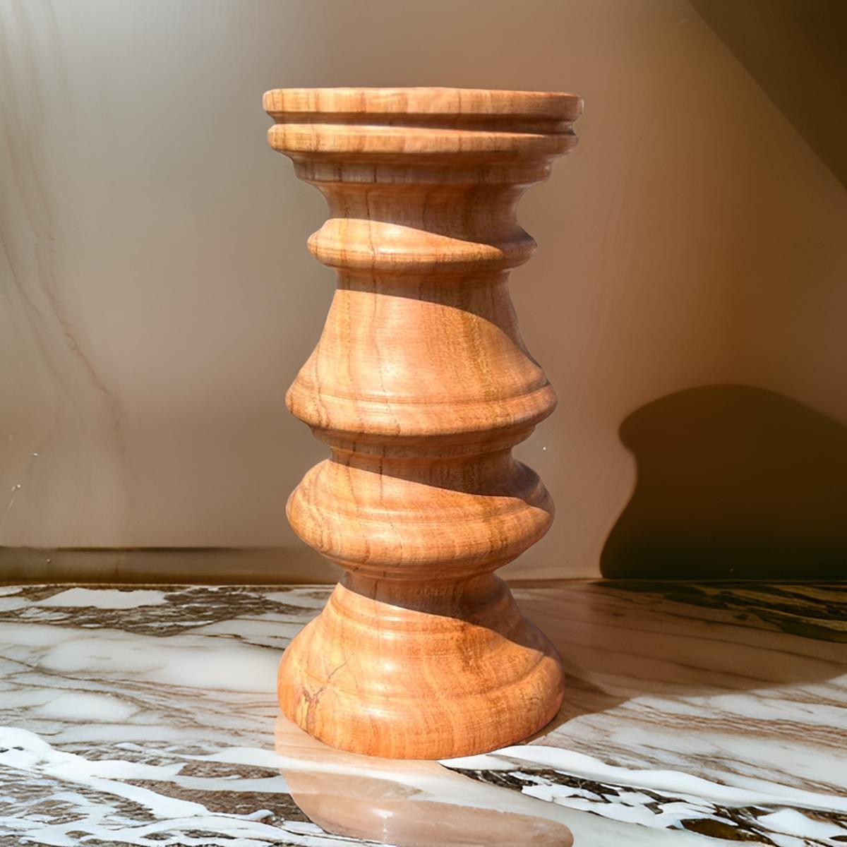 Traditional Wooden Candle Stand