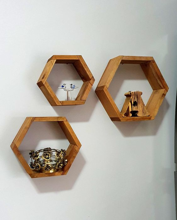 Honey Comb Wooden Wall Decor