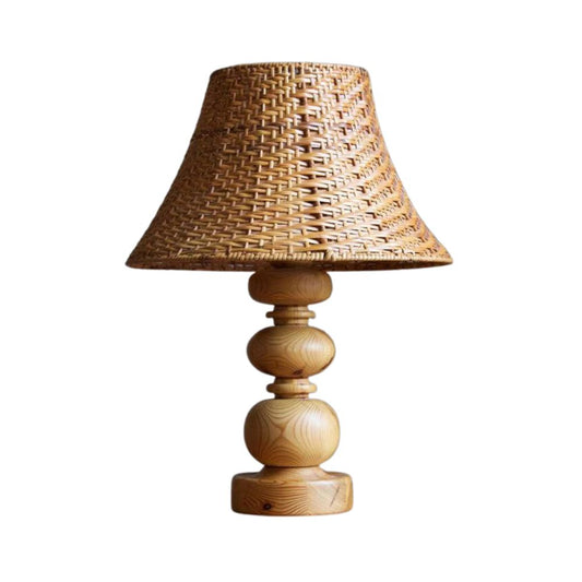 Wood Cane Table Lamp