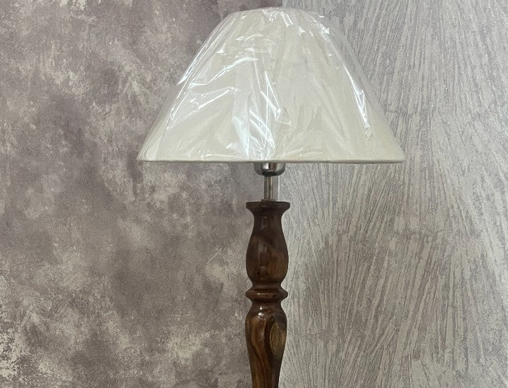 Handcrafted Sheesham Wood Floor Lamp