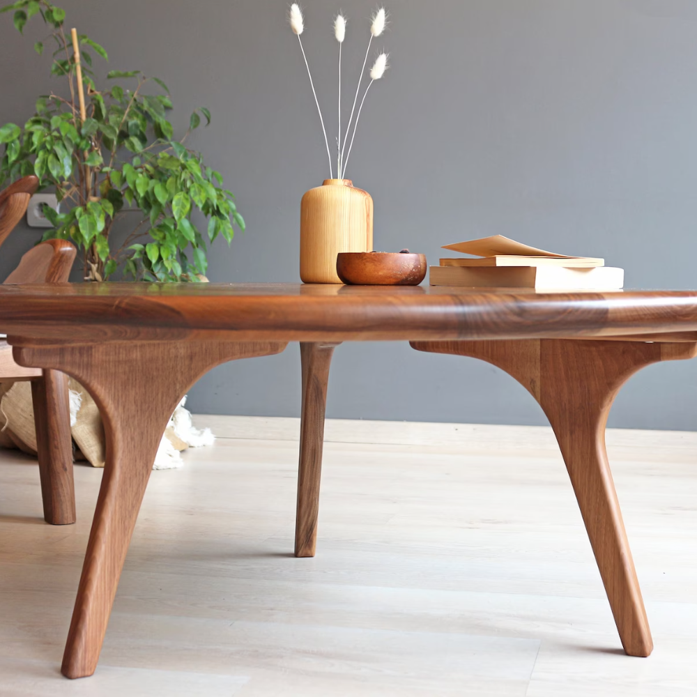 Wooden Round Acacia Coffee Table