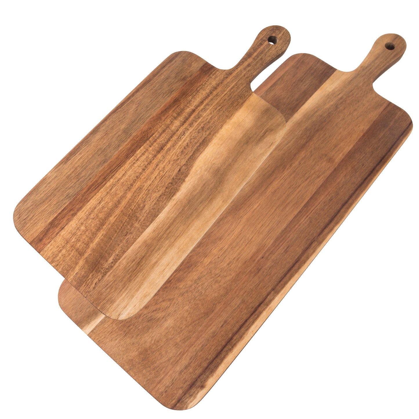 Keekar Brown Acacia Wood Cutting Boards with Handles