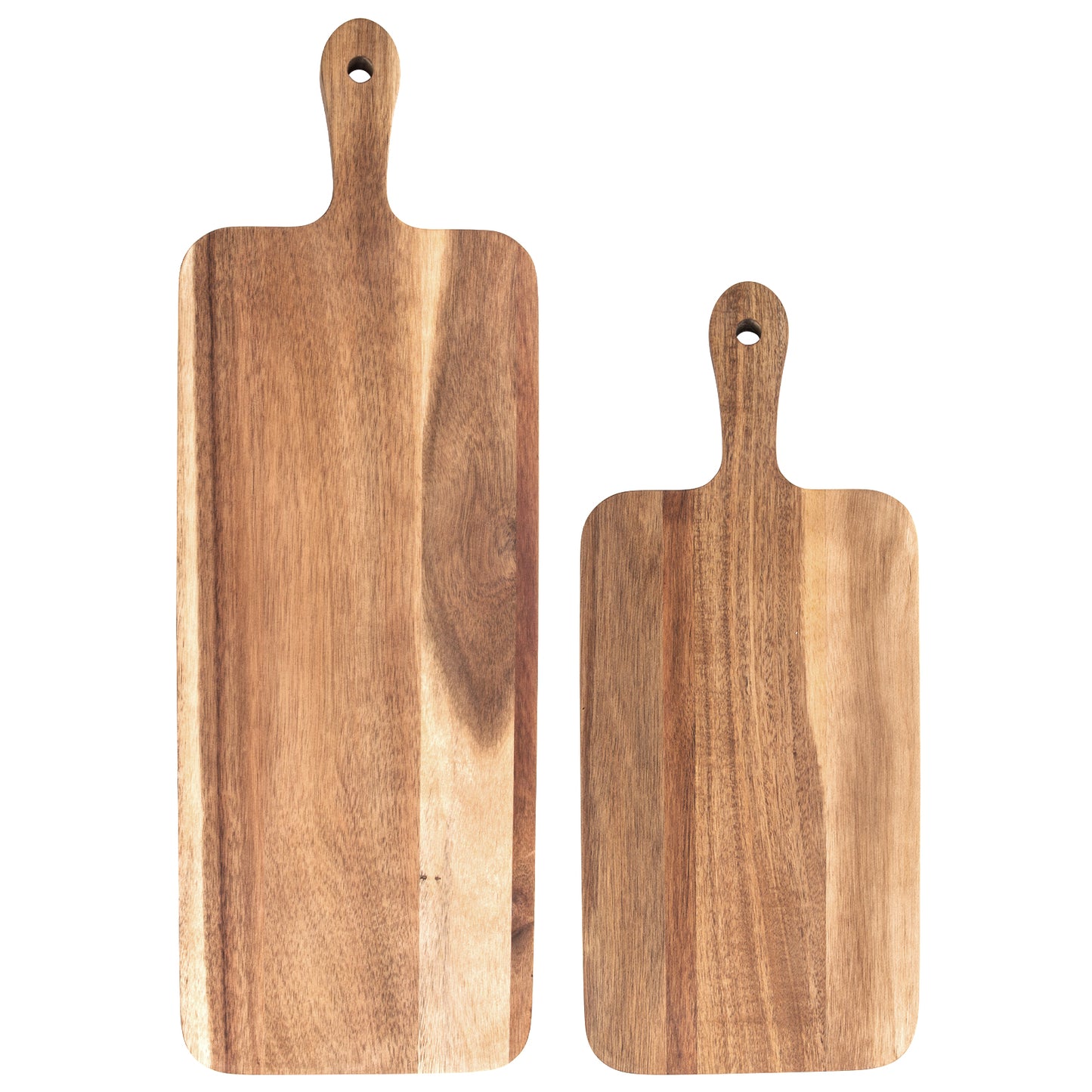 Keekar Brown Acacia Wood Cutting Boards with Handles