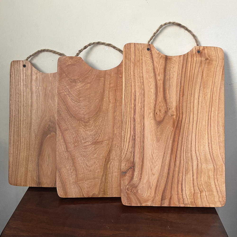 Twine Handle Wooden Cutting Board