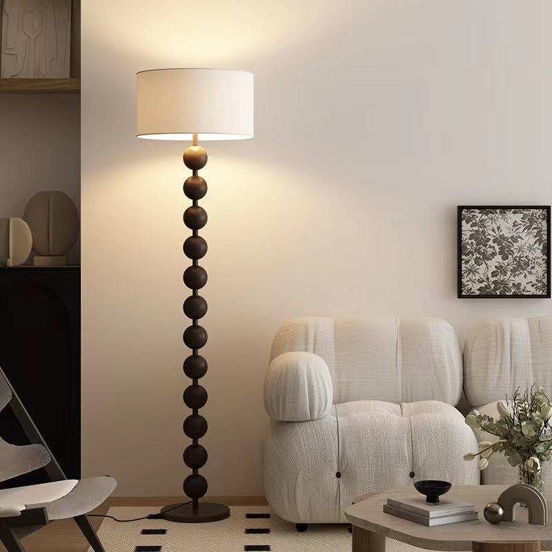 Acacia Brown Wooden Floor Lamp