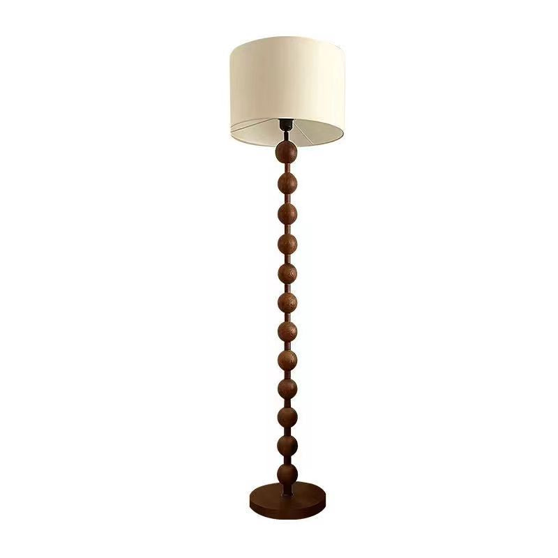 Brown Wooden Floor Lamp