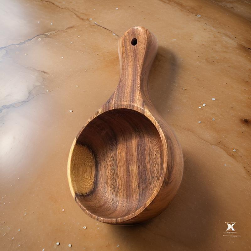 Wooden Serving Bowl With Handle