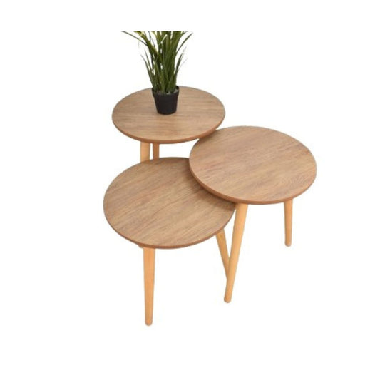 Wooden Robin Round Nesting Table