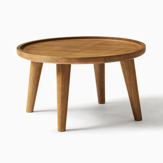 Wooden Round 4 Legs Detachable Table