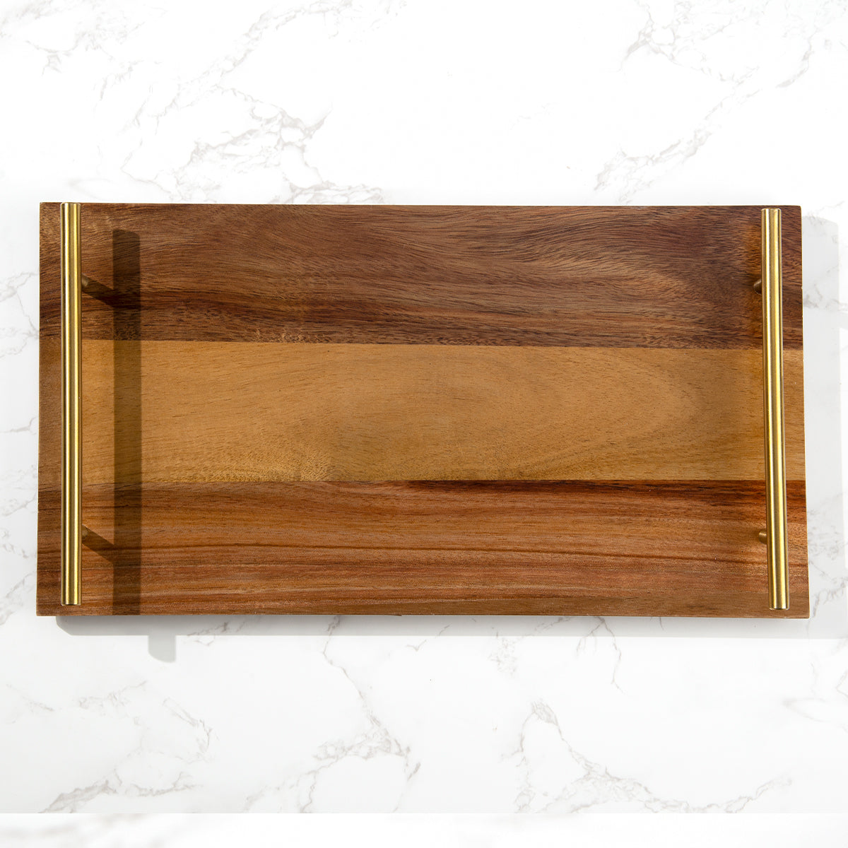 Wooden Handle Flat Tray