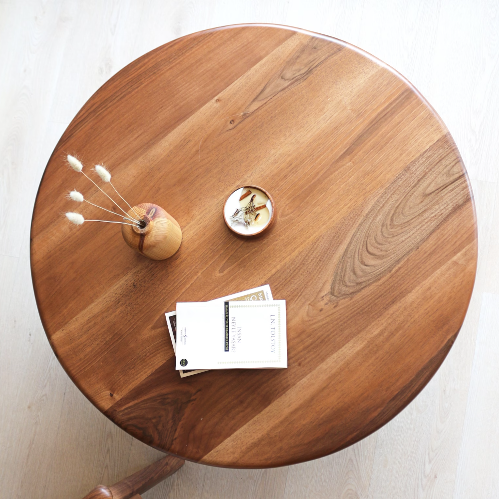 Wooden Round Acacia Coffee Table