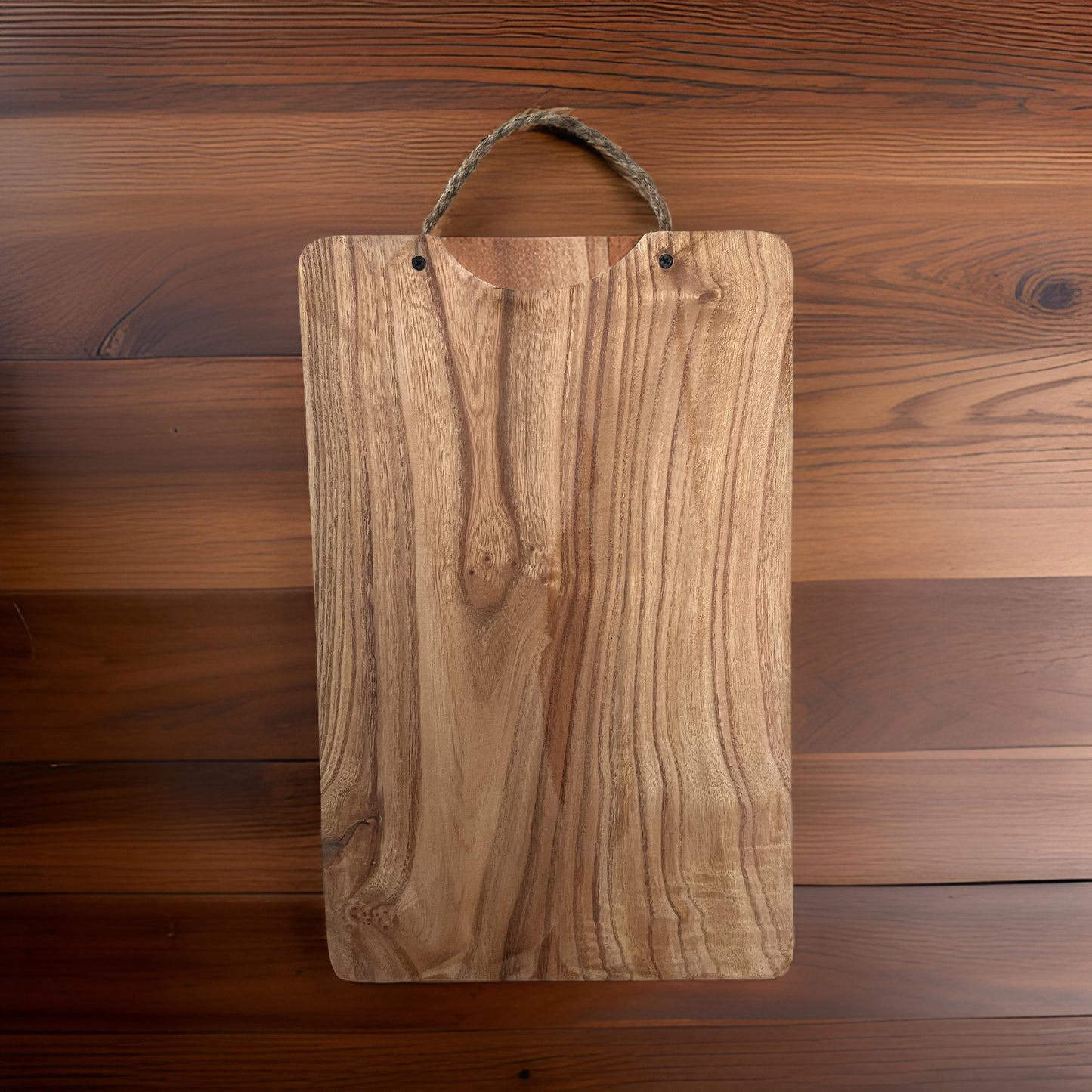 Twine Handle Wooden Cutting Board