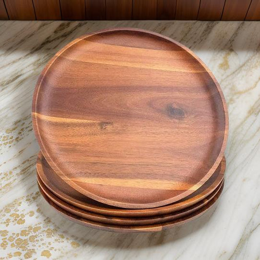 Acacia Wooden Plates Set