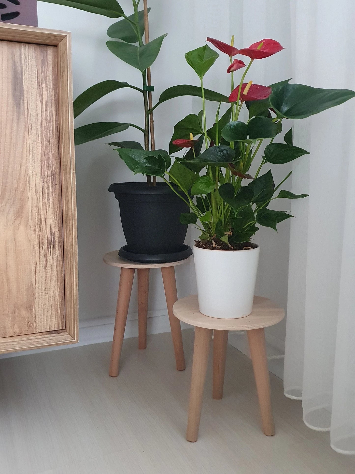 Wooden Plant Stand with detachable legs