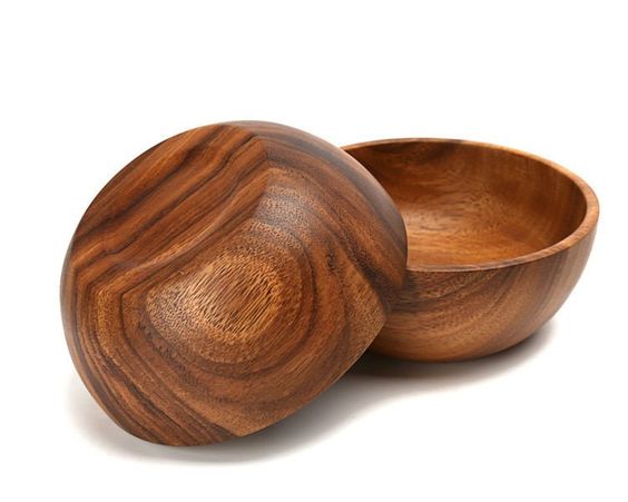 Wooden Bowls Pair