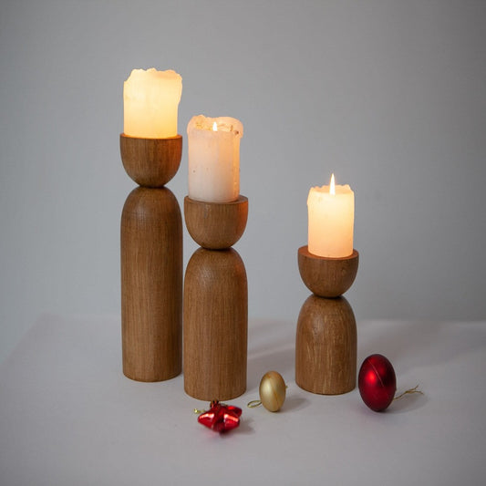 Elegant Wooden Candle Stands